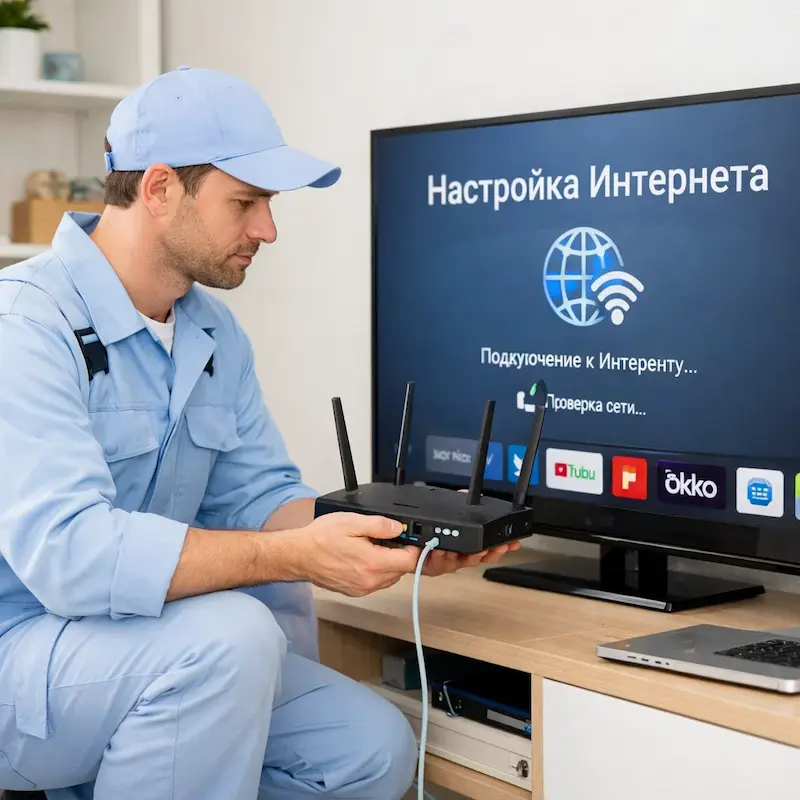 Настройка интернета на телевизоре в Ростове-на-Дону